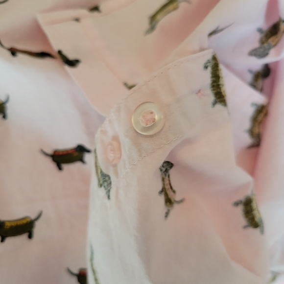 NWT Light Pink Mens Large Dashsund Botton Down Shirt - Picture 7 of 7